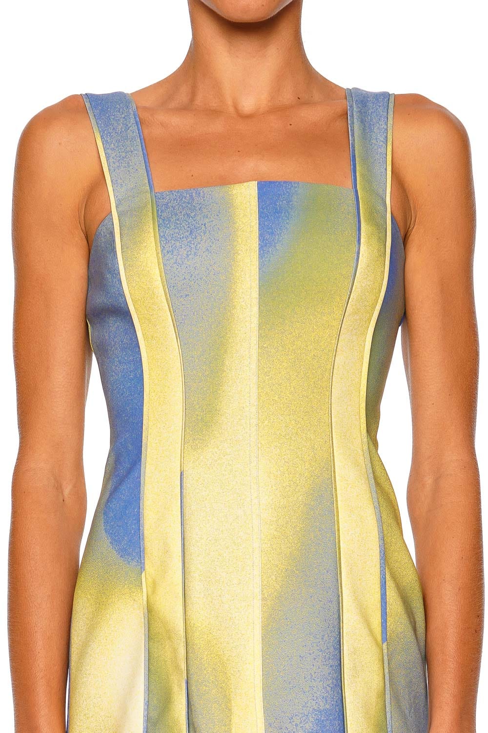 SIMKHAI Calyx Golden Hour Twilight Mini Dress with Wide Straps