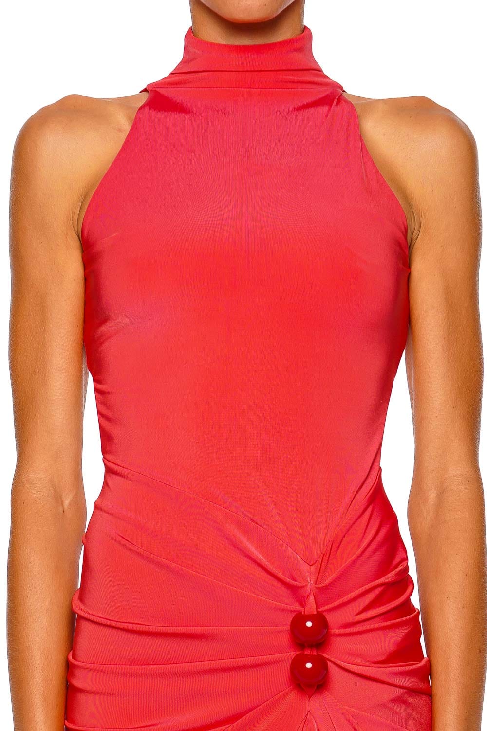 Silvia Tcherassi Frances High Neck Twist Maxi Dress