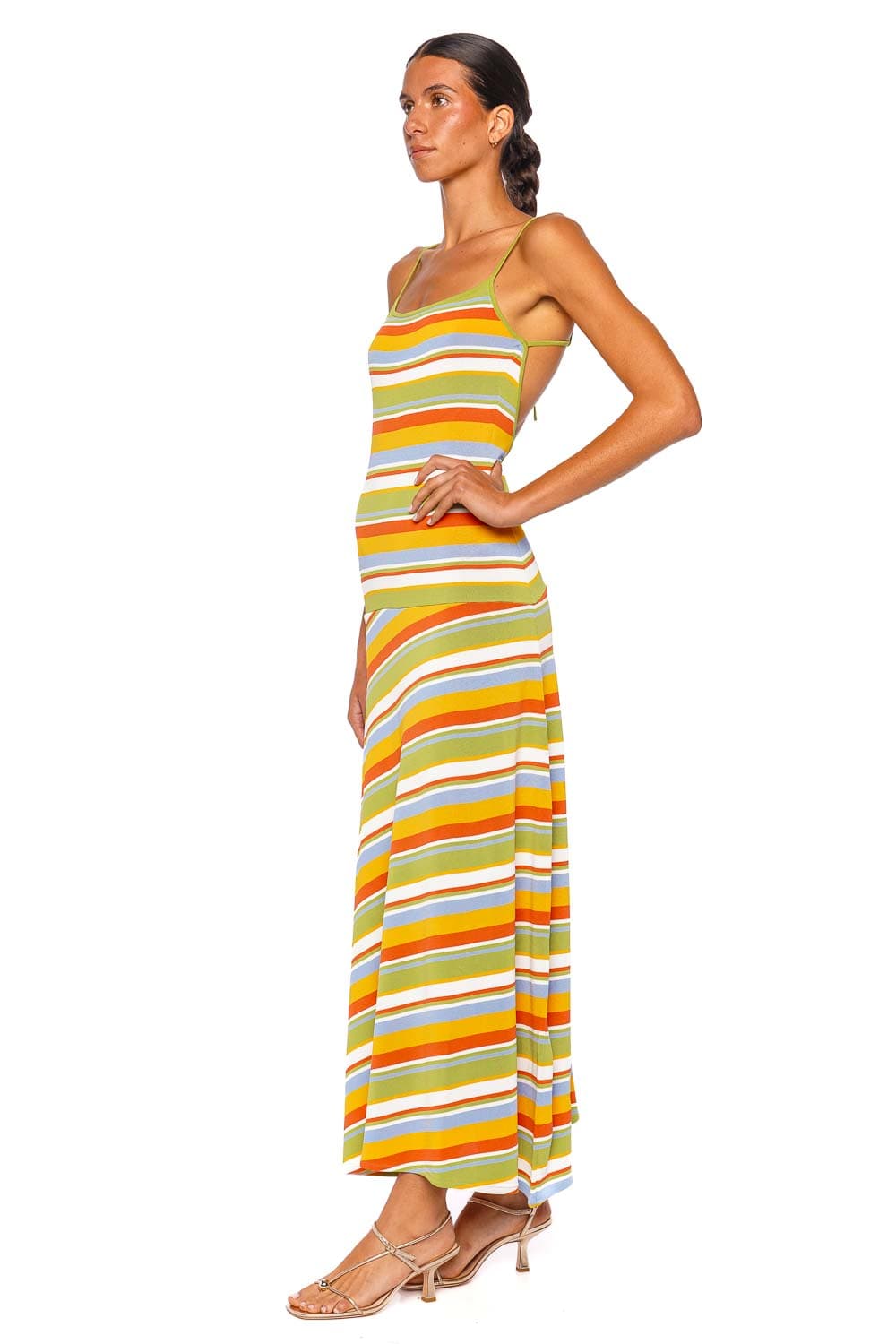 Solid & Striped The Lottie Dress Striped Strappy Maxi Dress
