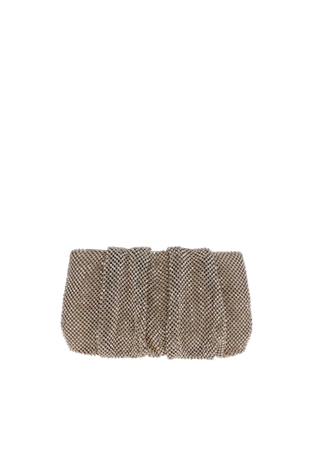 Loeffler Randall Serena Shadow Gold Gathered Clutch