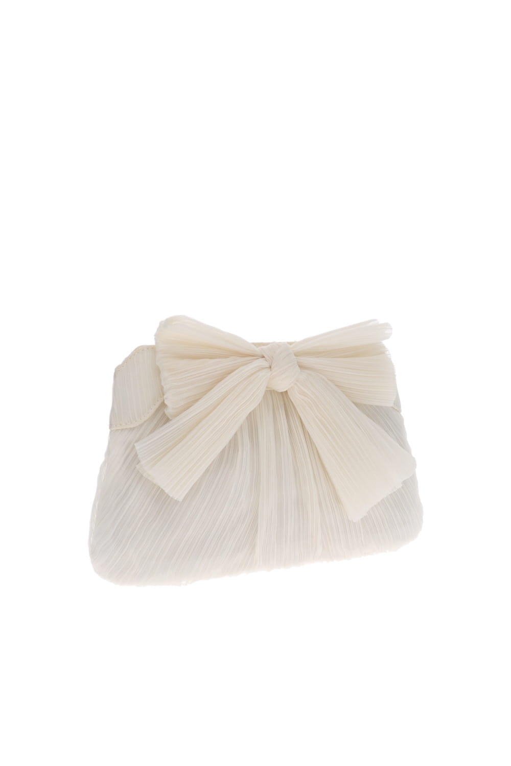 Loeffler Randall Rayne Pearlescent Pleated Bow Clutch