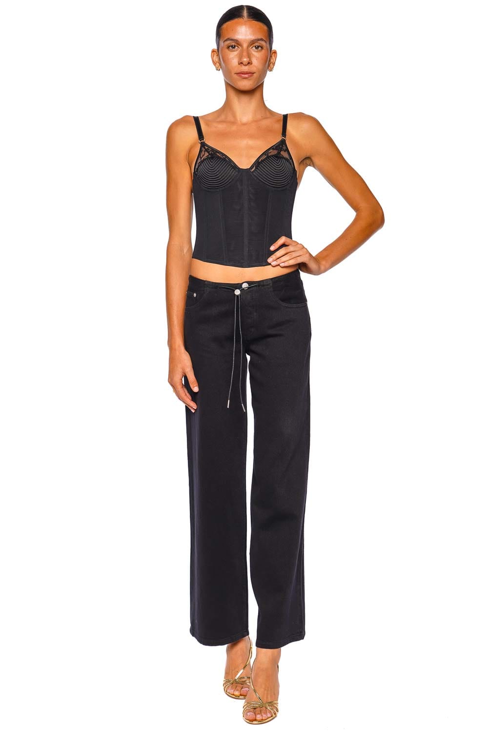 Mediterranea Pleated Strapless Corset Top