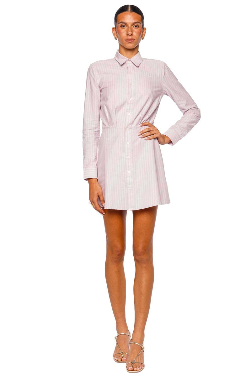 Mother Denim The Dinner Reservation Cotton Mini Shirt Dress