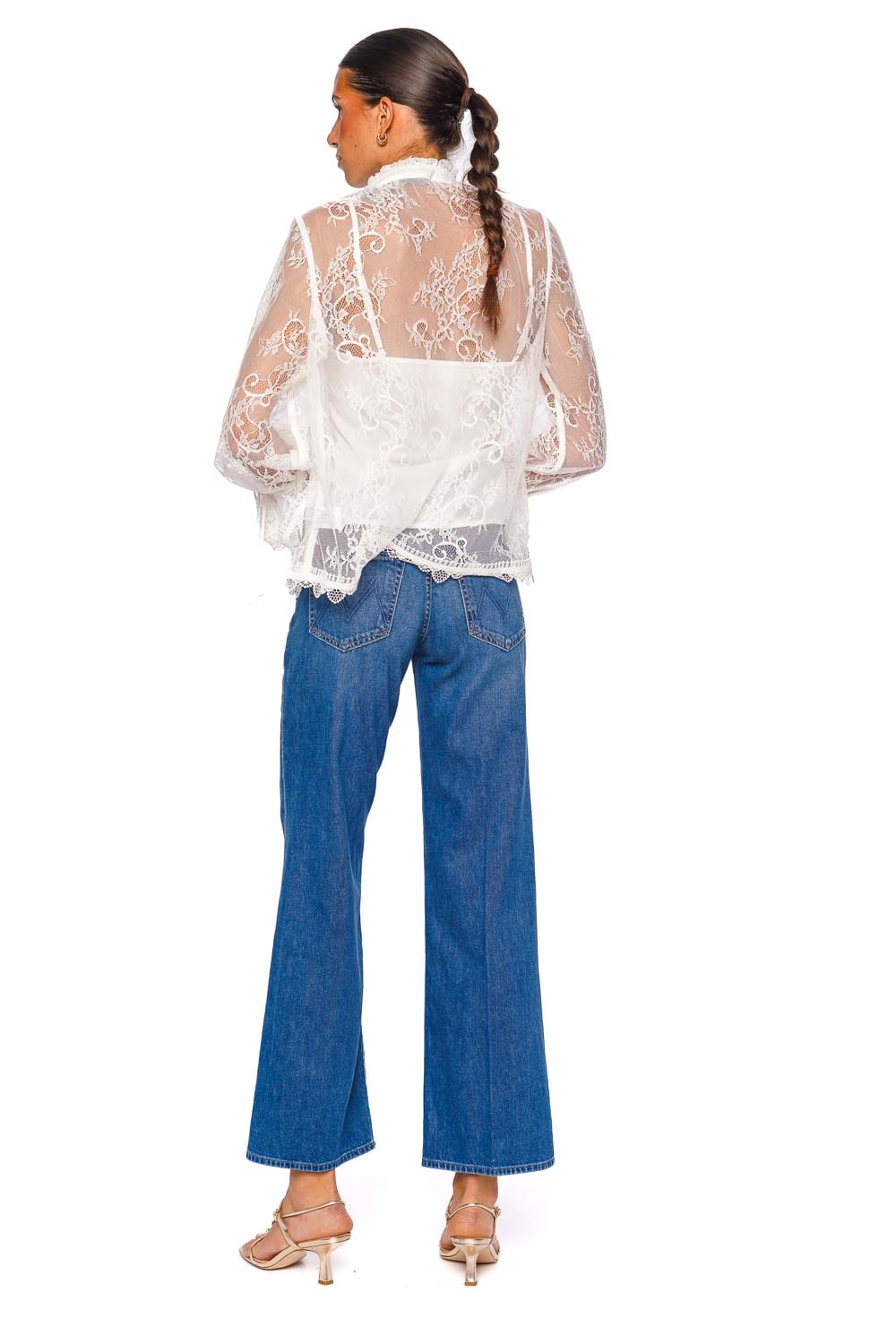 MOTHER Denim The Mid Rise Maven Skimp Wide Leg Jean