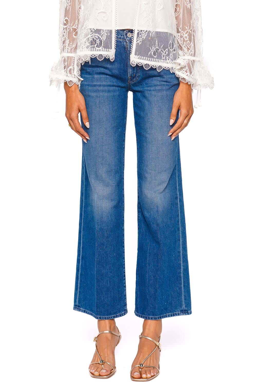 MOTHER Denim The Mid Rise Maven Skimp Wide Leg Jean