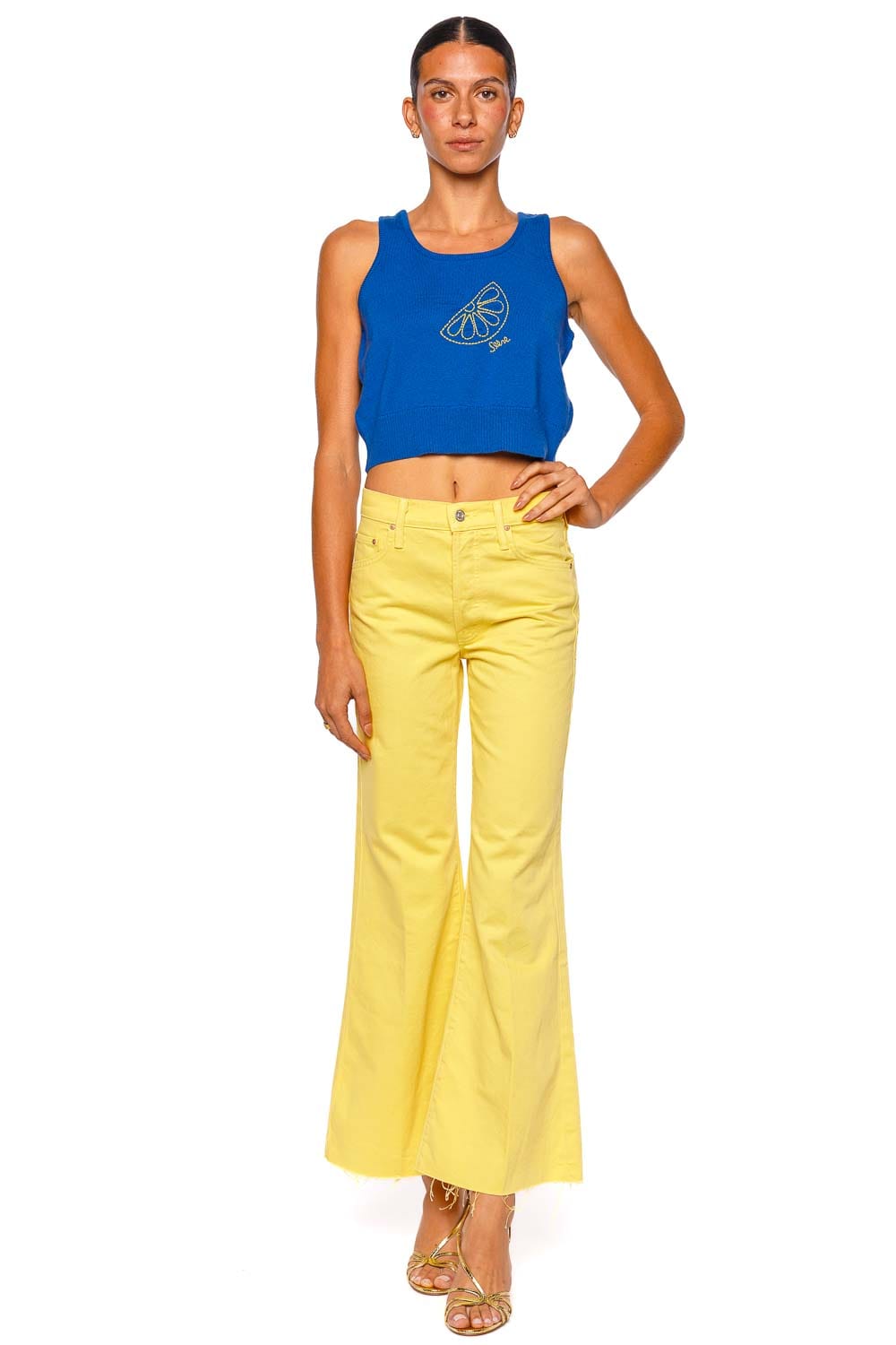 MOTHER Denim The Relaxed Open Table Knit Tank