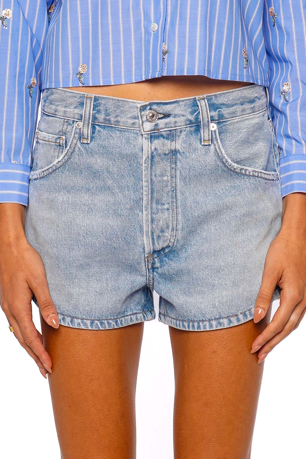 Citizens of Humanity Abita Jaydi Curved Hem Denim Short