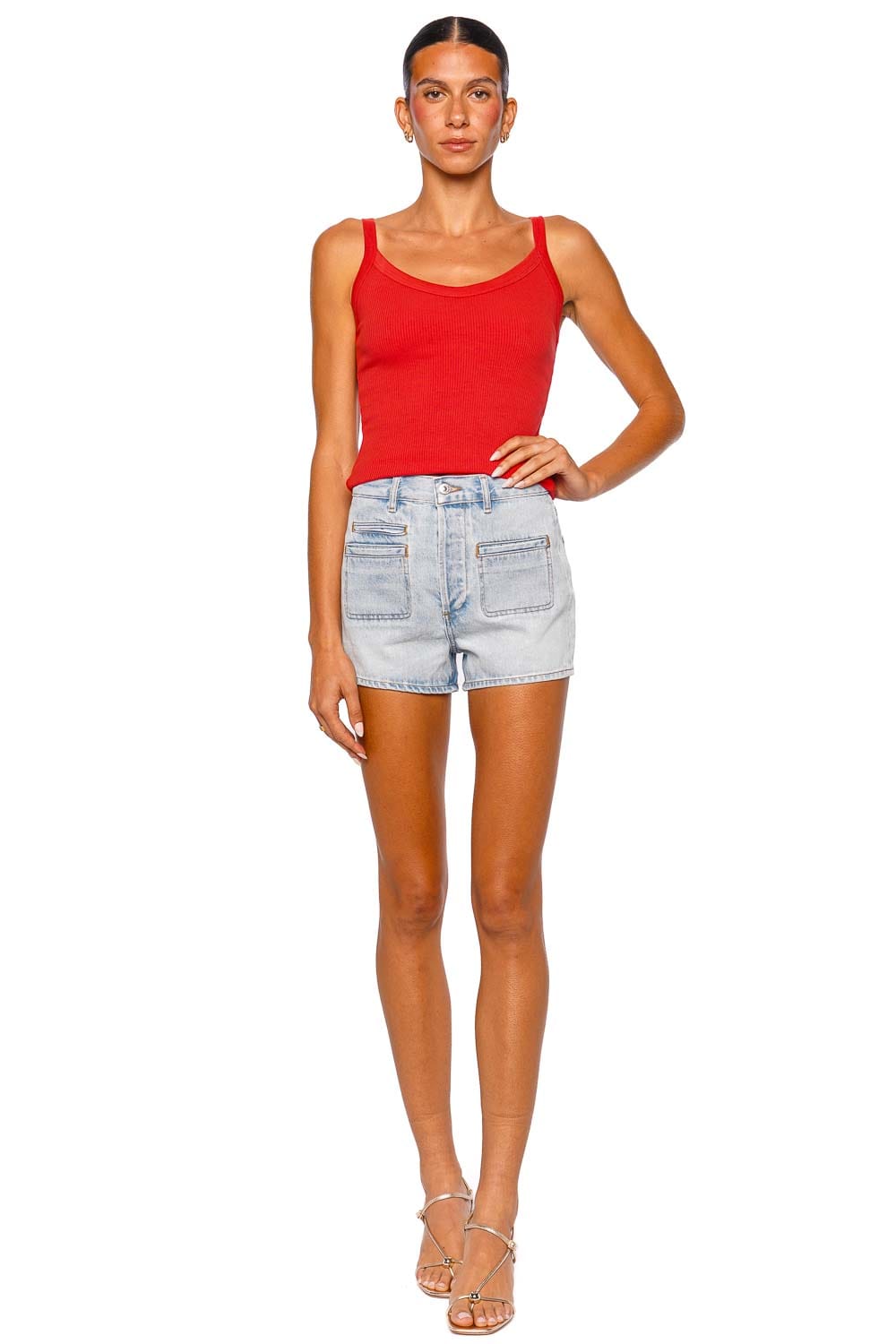Citizens of Humanity Marlow Welt Pocket Light Wash Denim Shorts