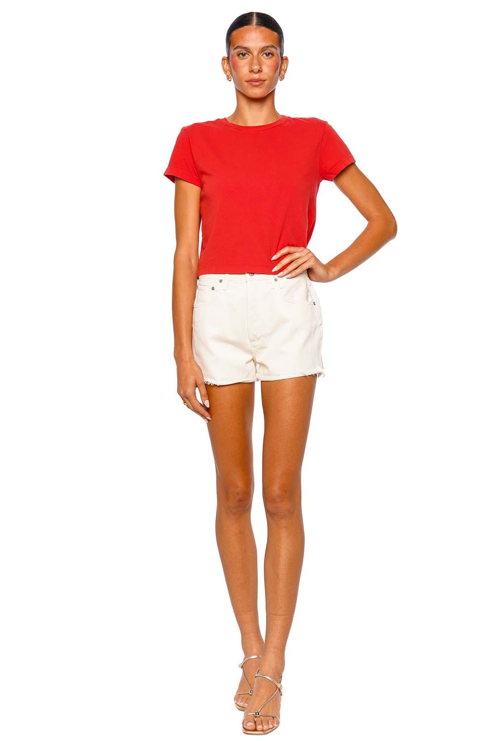 AGOLDE Adine Carnival Short Sleeve Cropped Tee