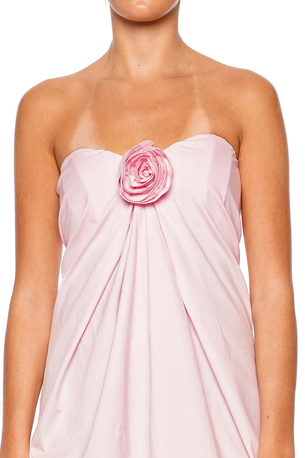 Caroline Constas Kyra Strapless Peony Pink Maxi Dress