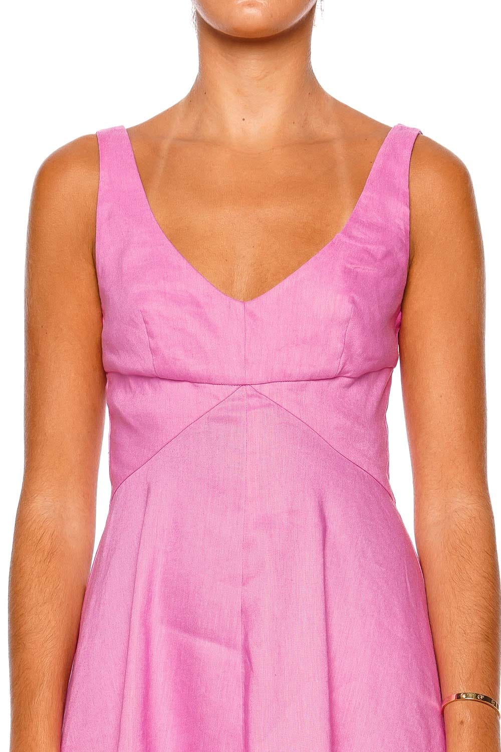 Madison Orchid Stretch Linen Mini Dress