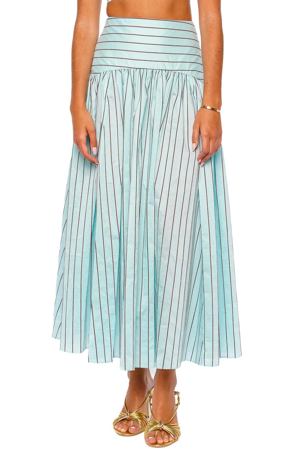 Staud Procida Pool Stripe Maxi Skirt