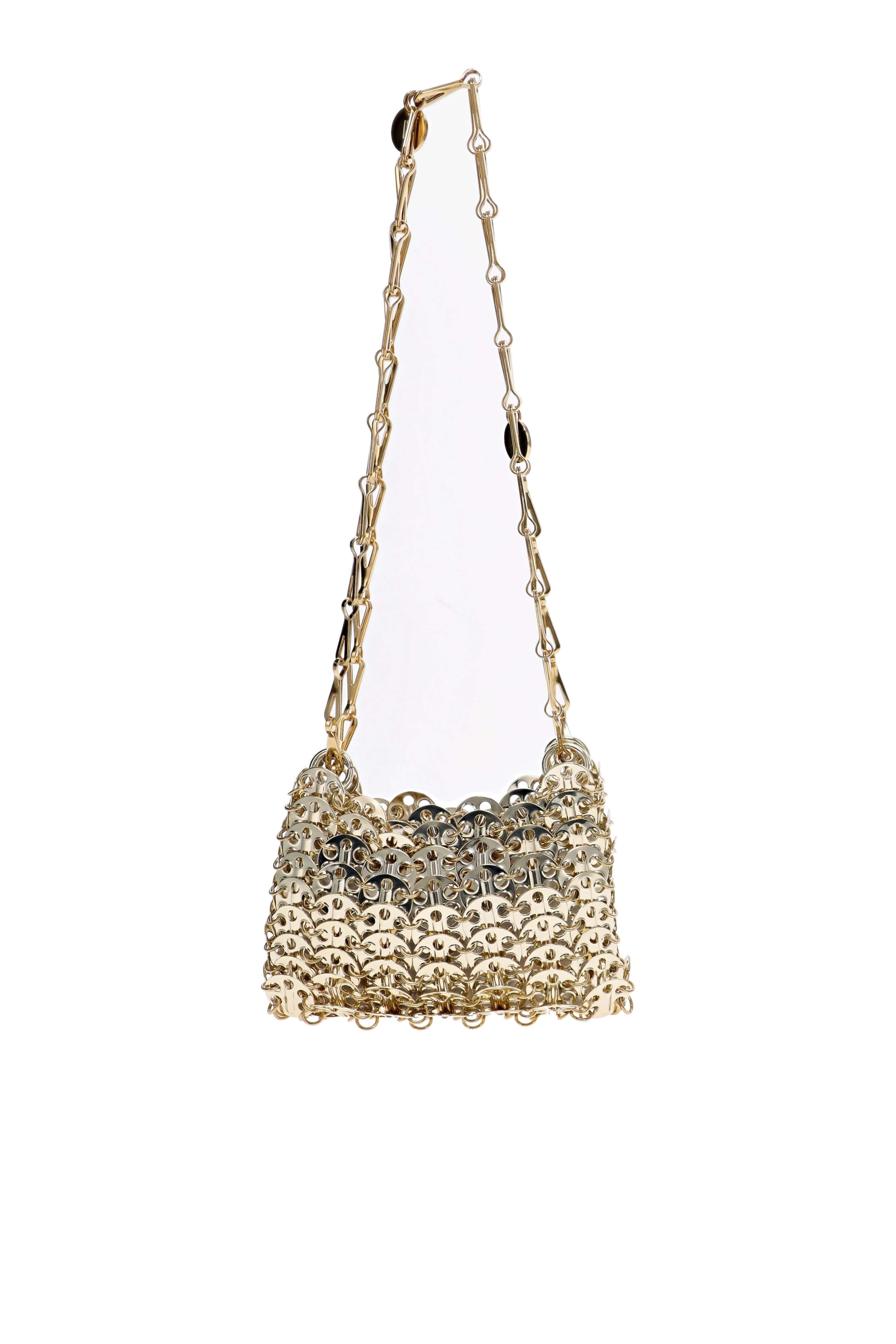 Rabanne 1969 NANO 20PSS0127MET002 P711 Gold Chainmail Mini Bag