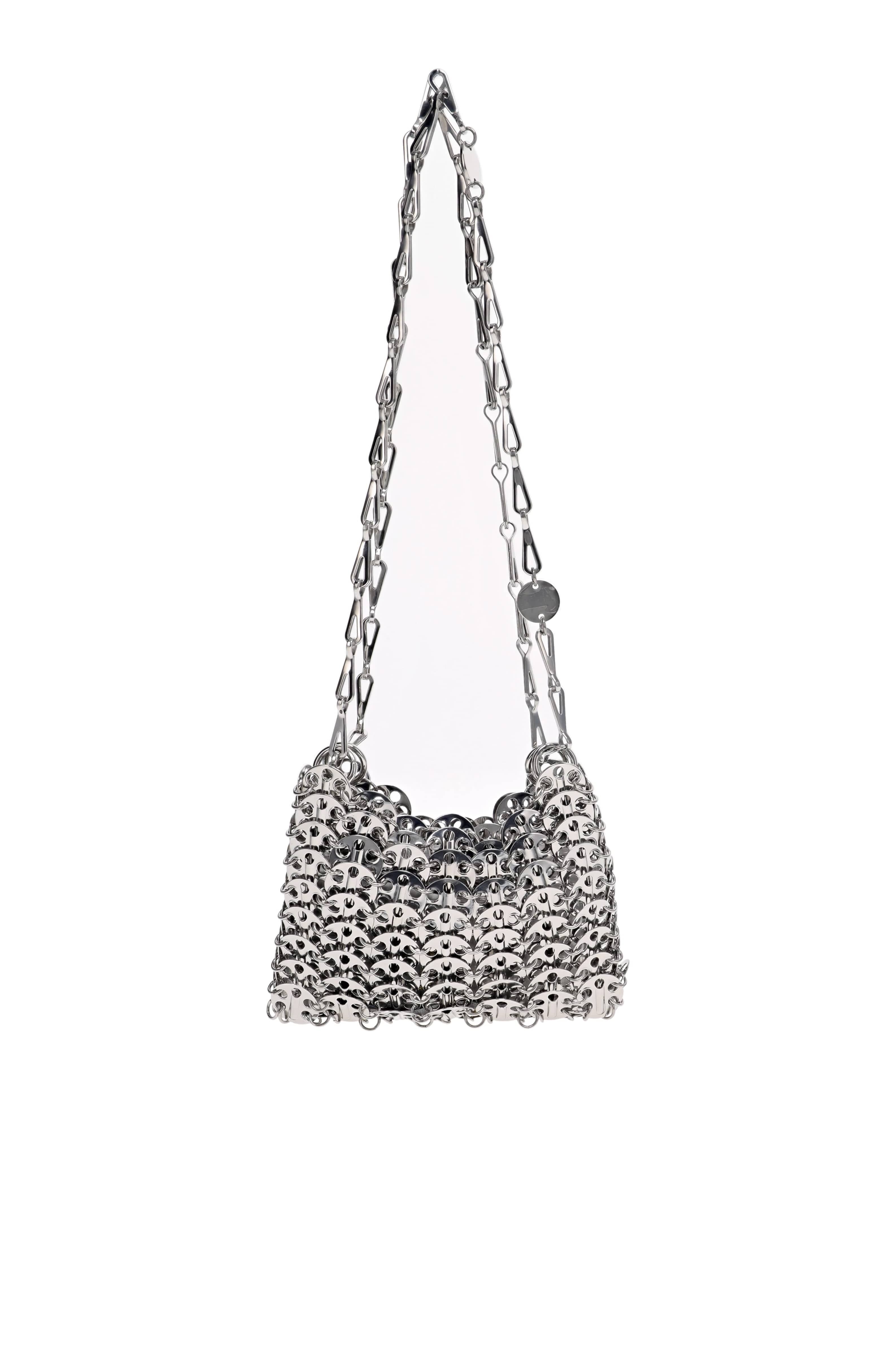 Rabanne 1969 Nano Blue Strapless Embellished Maxi Dress