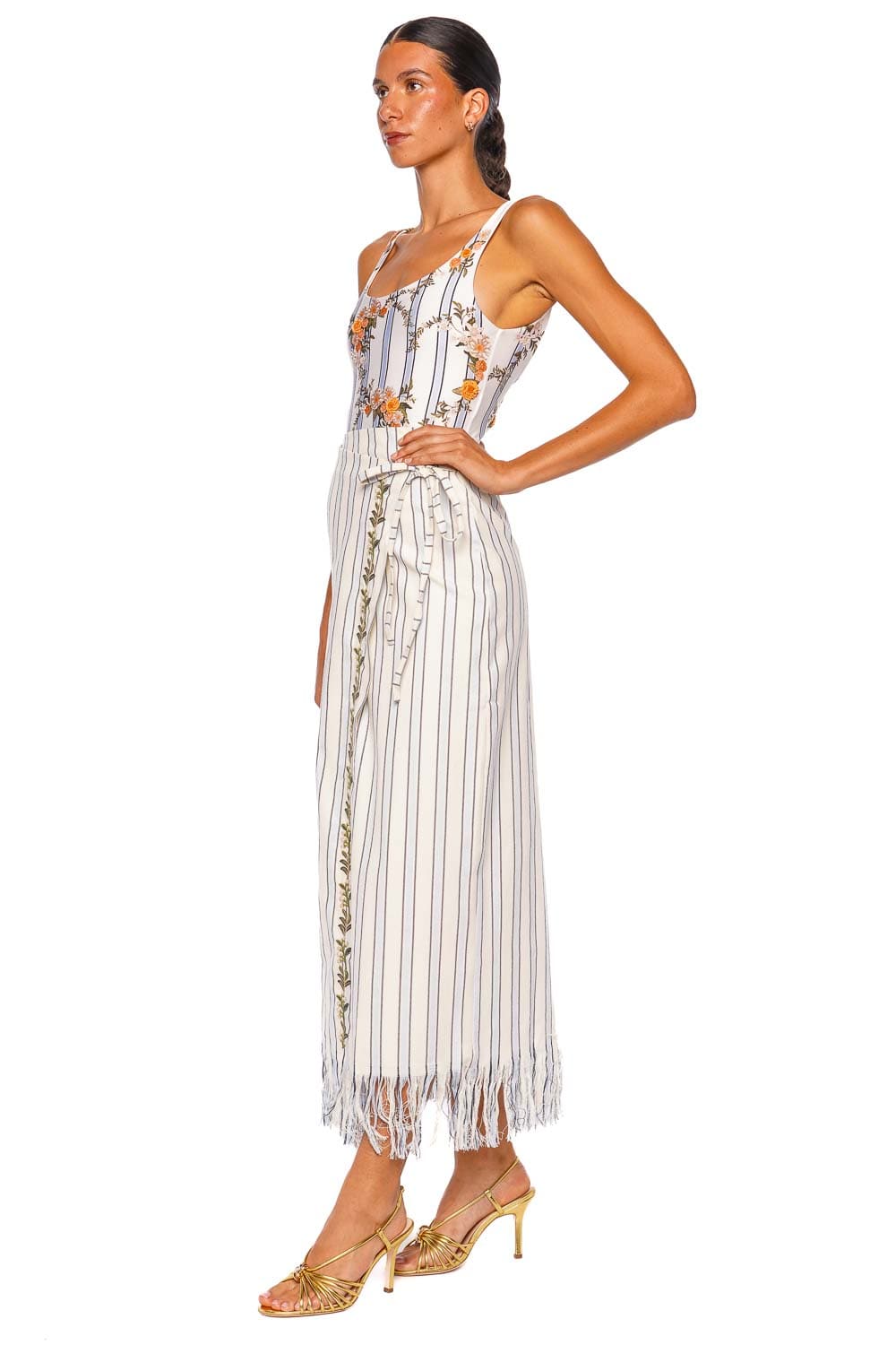 AGUA by Agua Bendita Maria Valle Fringe Wrap Pareo