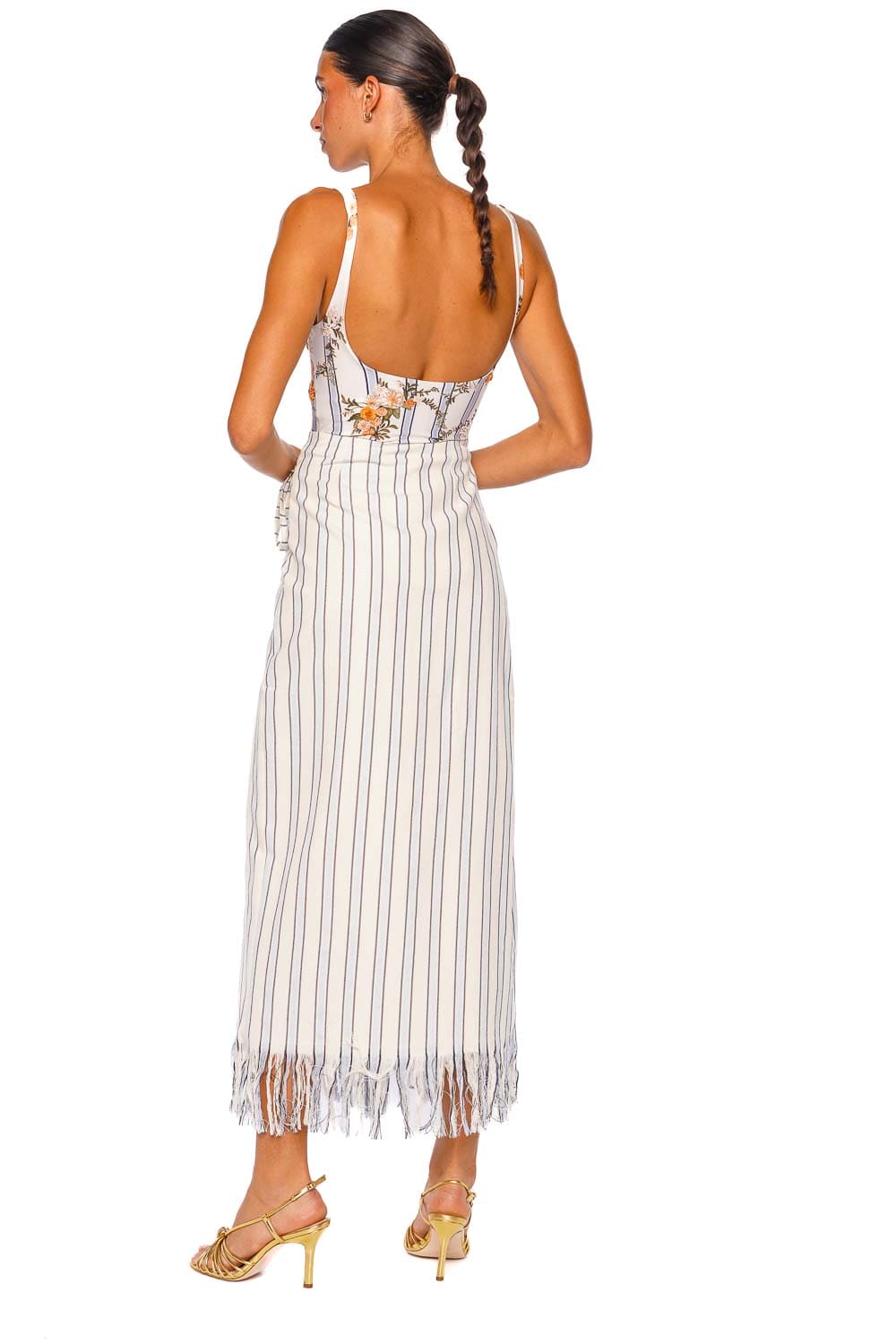 AGUA by Agua Bendita Maria Valle Fringe Wrap Pareo