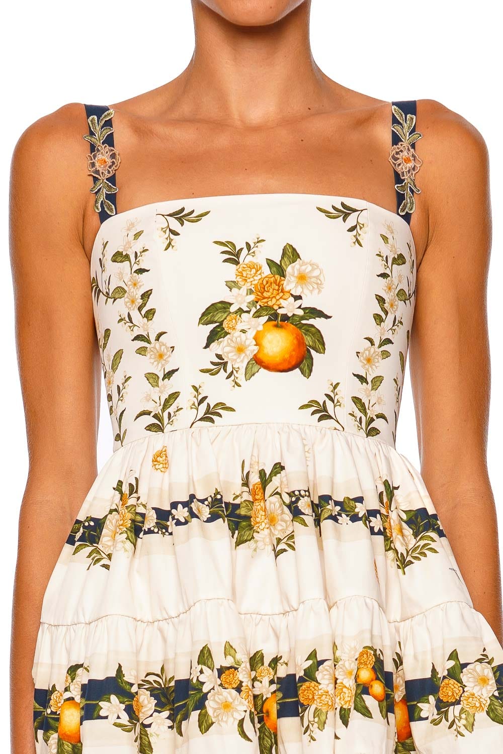 AGUA by Agua Bendita Lima Valle Multi Strappy Tiered Mini Dress