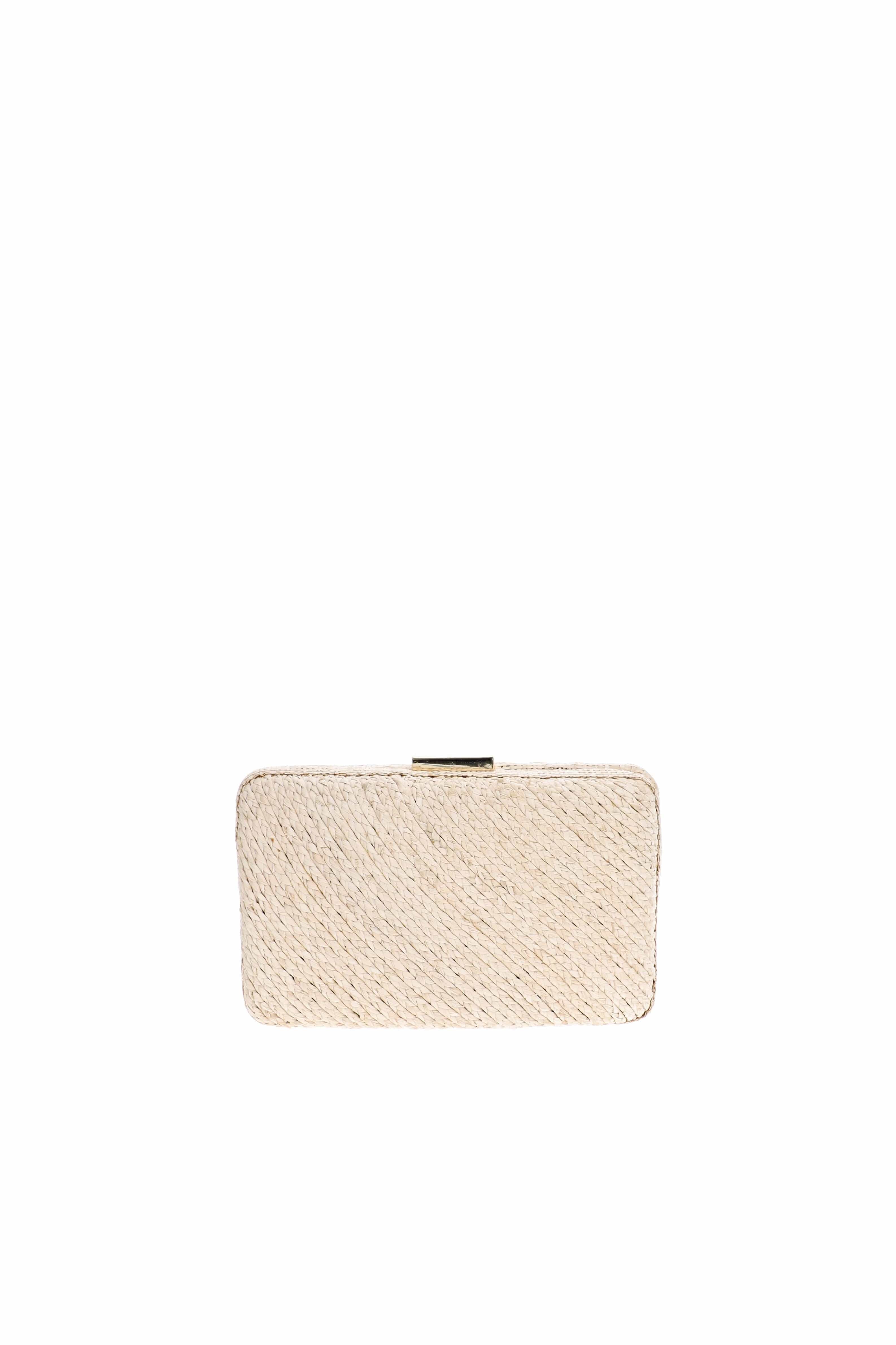 KAYU Carmen Natural Woven Box Clutch