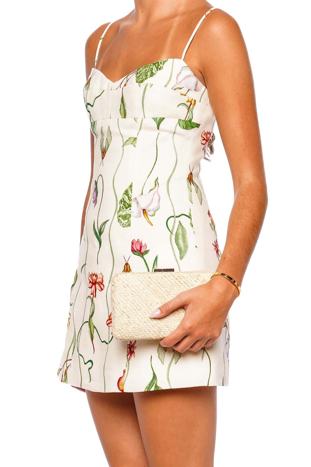 KAYU Carmen Natural Braided Raffia Clutch