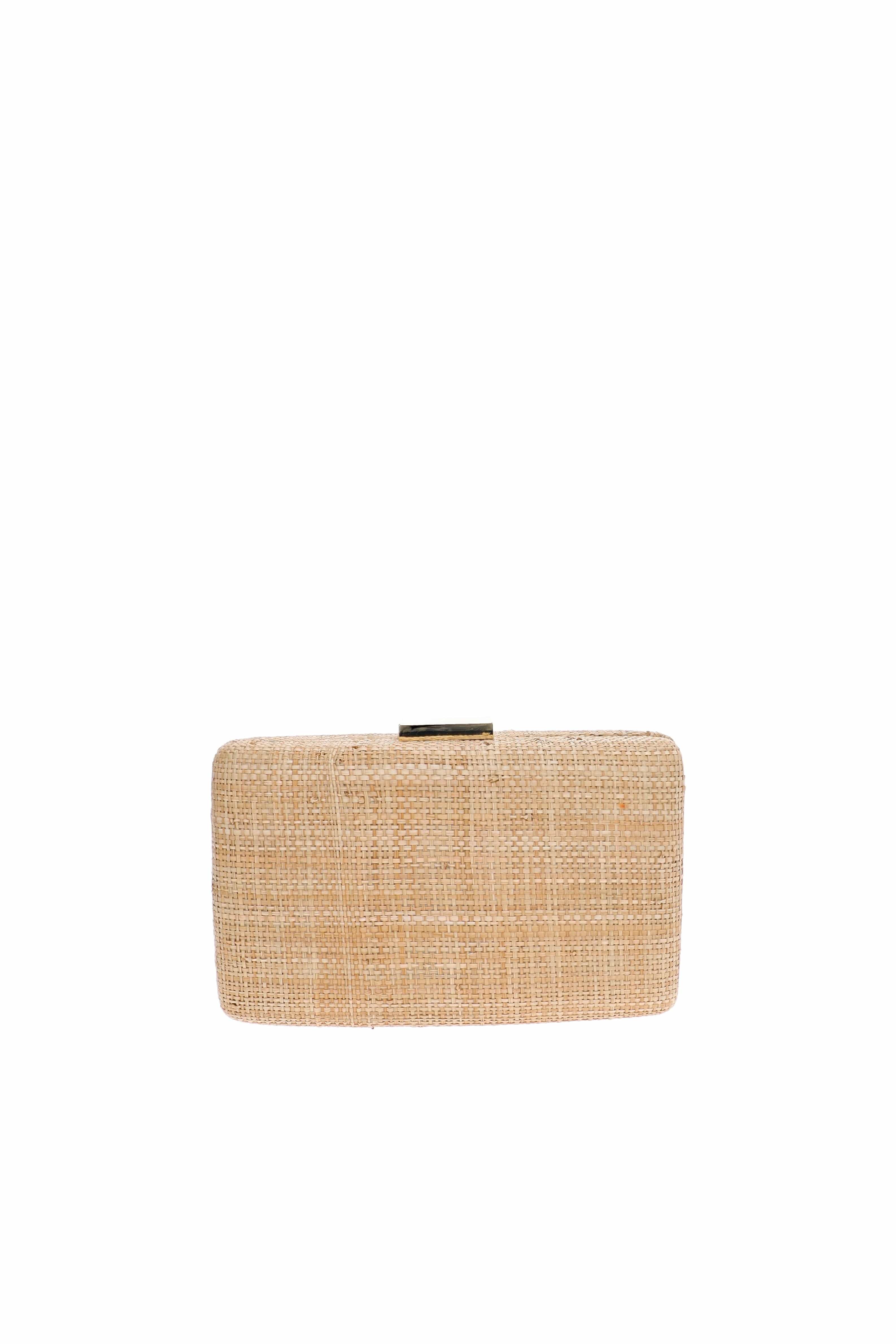 KAYU Aster Natural Floral Embellished Box Clutch
