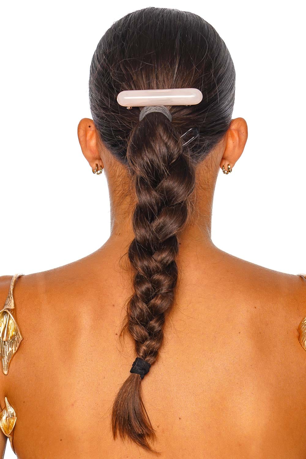 Rose Quartz Marble Bar Barrette