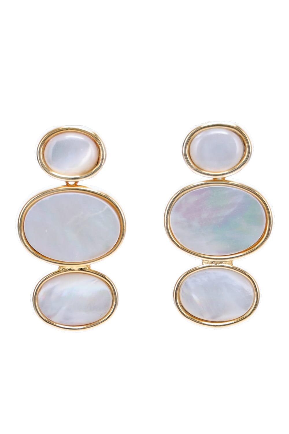 Lelet NY Vega Linear Mother of Pearl Drop Earrings