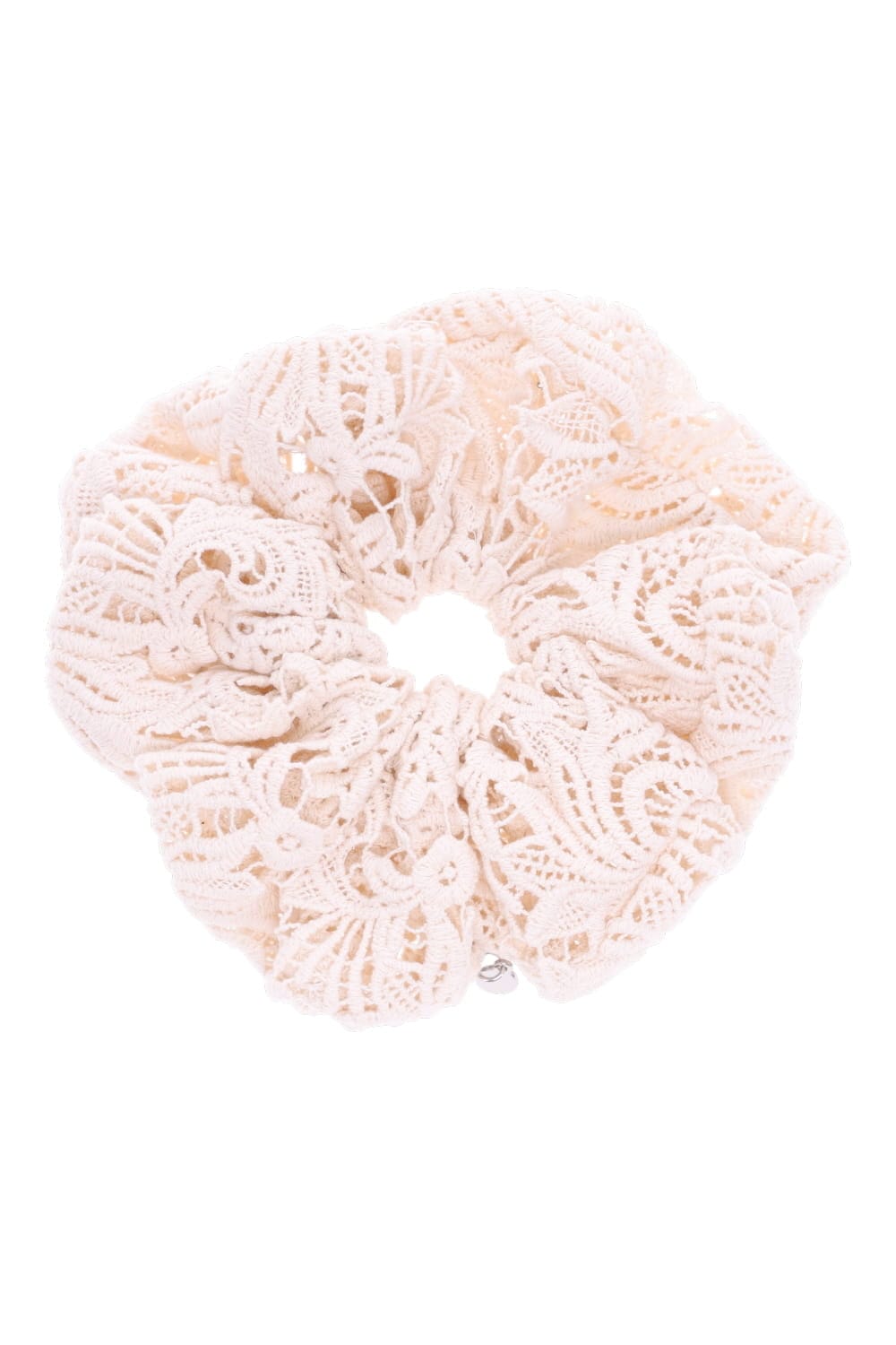 Lelet NY Esme Ecru Crochet Oversized Scrunchie