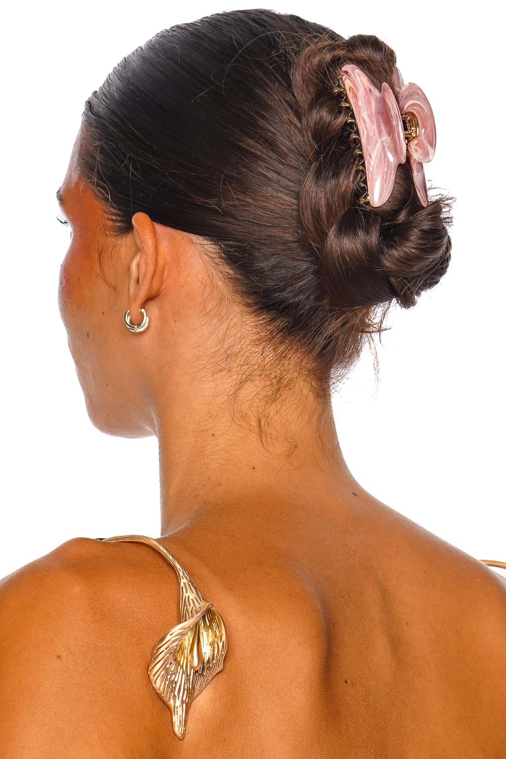 Rose Quartz Marble Bar Barrette