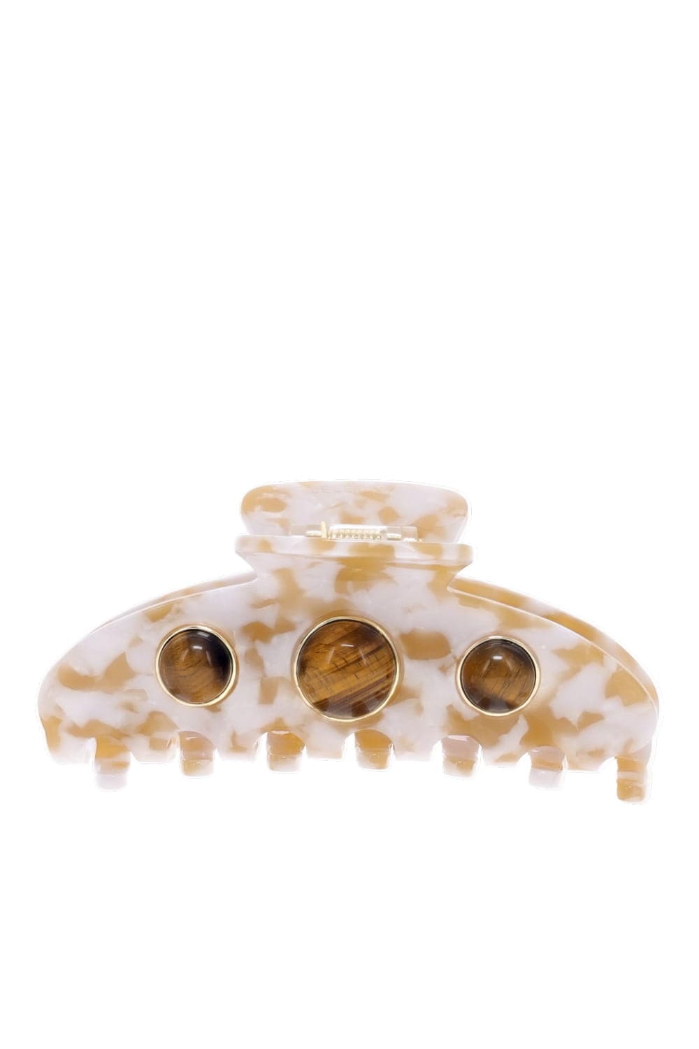 Lelet NY Tasha Stone Ivory Marbled Claw Clip