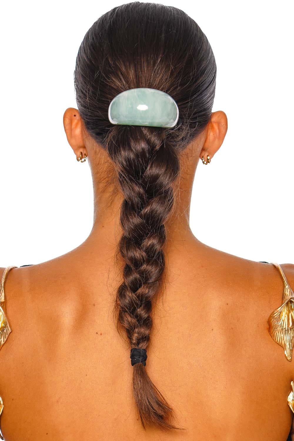 Lelet NY Marble Dome Pony Cuff Amazonite Hair Accessory
