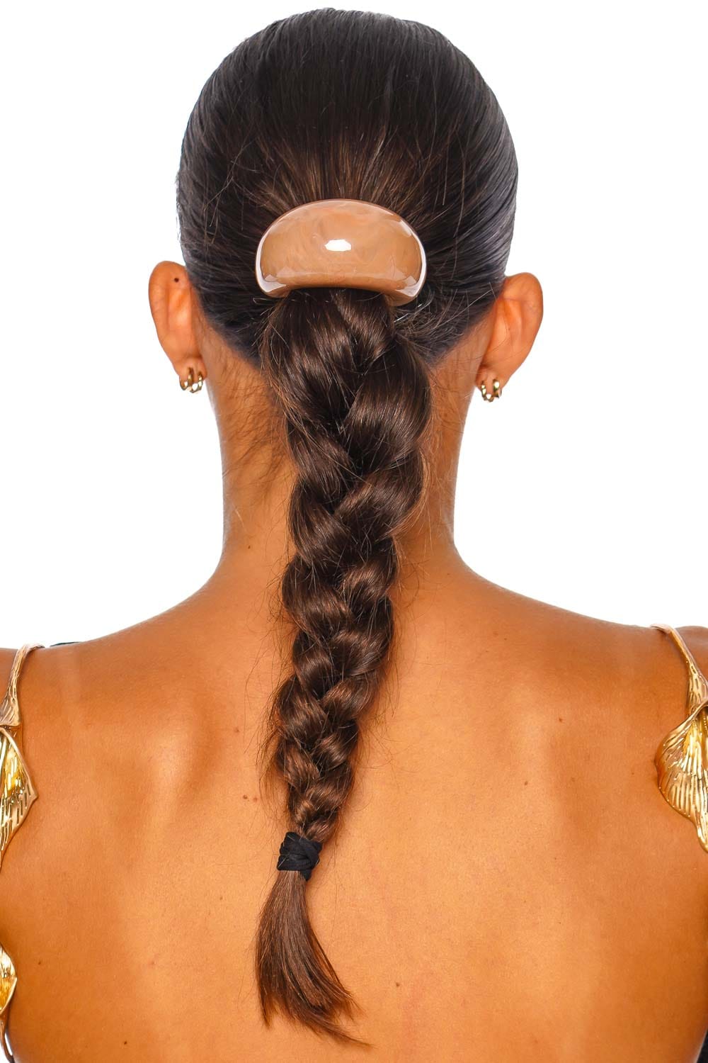 Lelet NY Marble Dome Caramel Pony Cuff Hair Accessory
