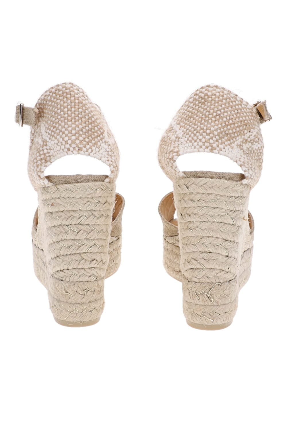 Castaner Blaudi Wedge Gold Platform Espadrille Sandals