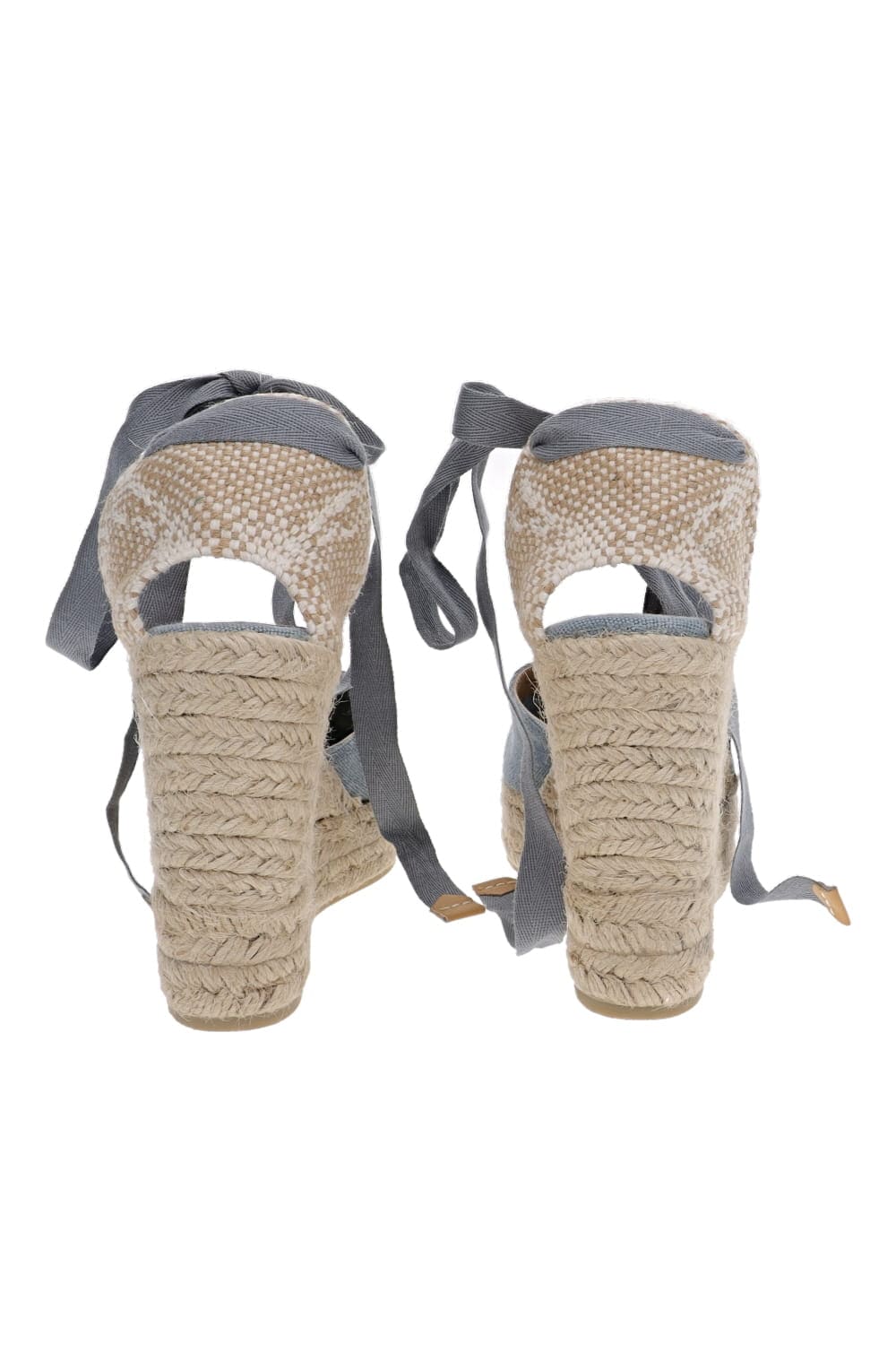 Castaner Chiara Aqua Lace Up Espadrille Wedge