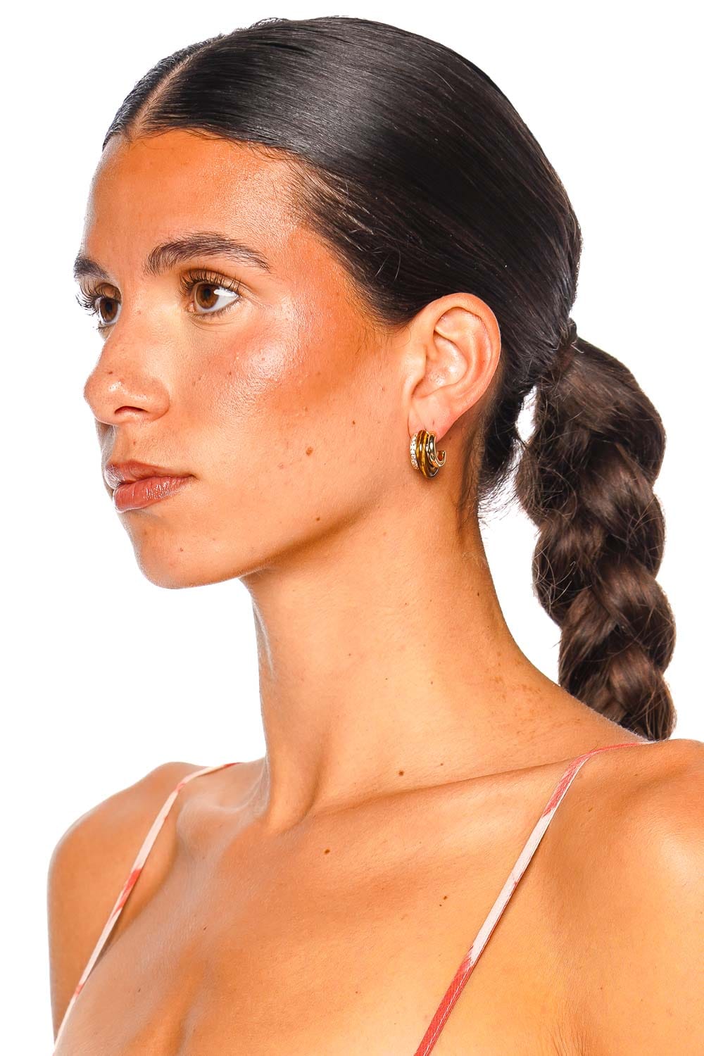 Roxanne Assoulin Stone Huggie Earrings in Gold Multi