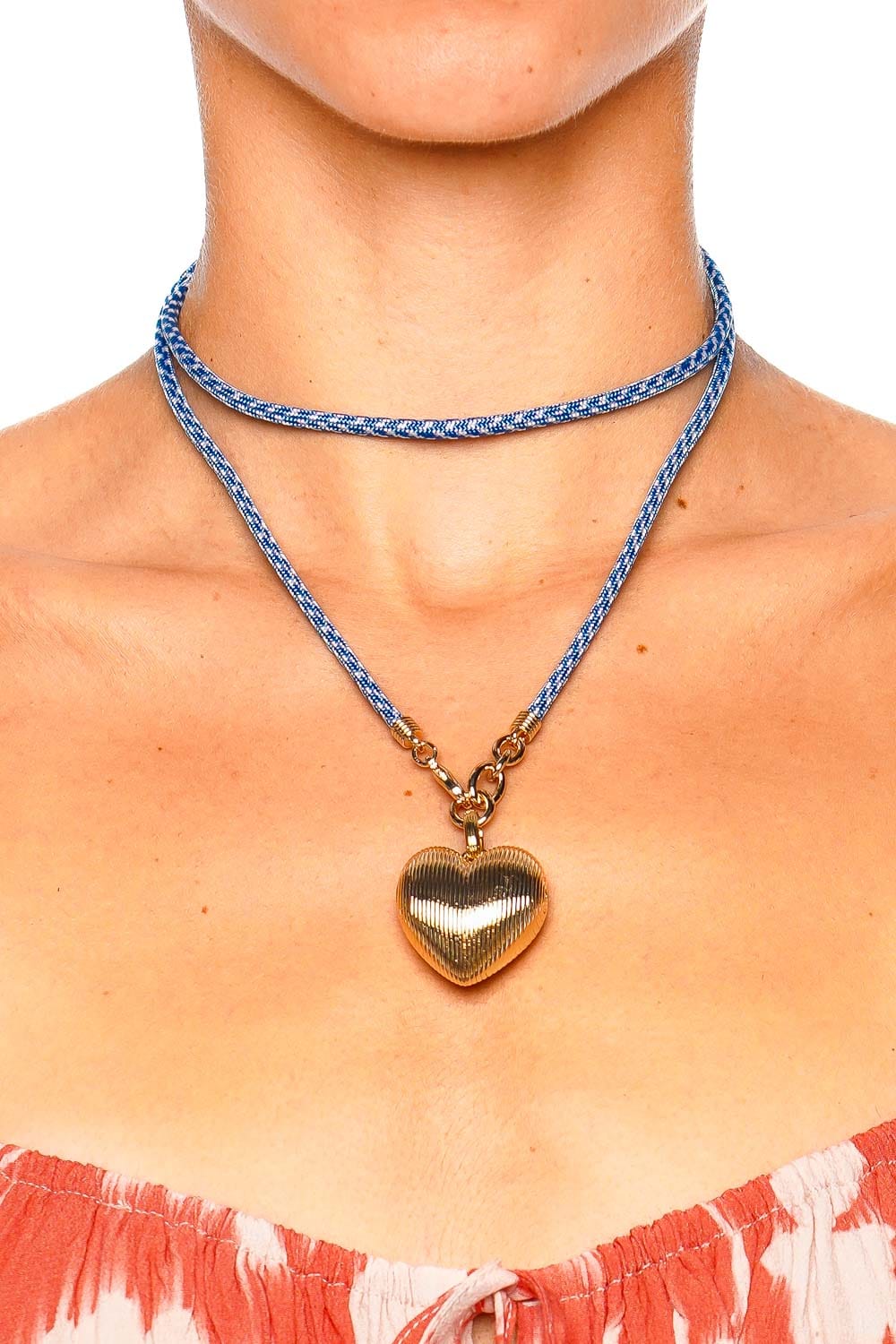 Roxanne Assoulin Long Happy Cord Heart Charm Necklace