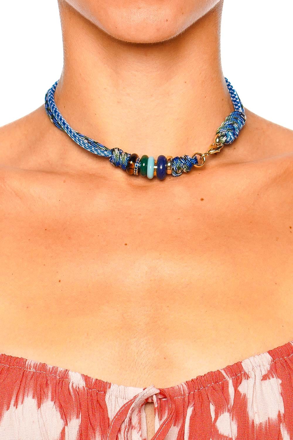 Roxanne Assoulin Super Size Happy Cord Necklace Gold Multi