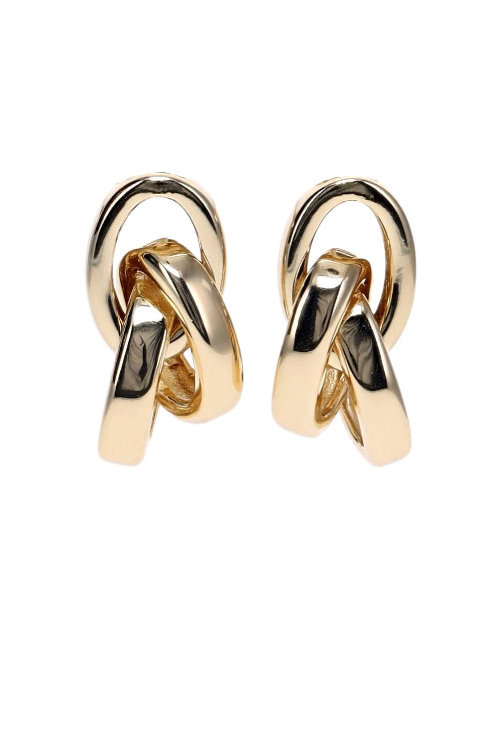 Roxanne Assoulin Triple Link Gold Drop Earrings
