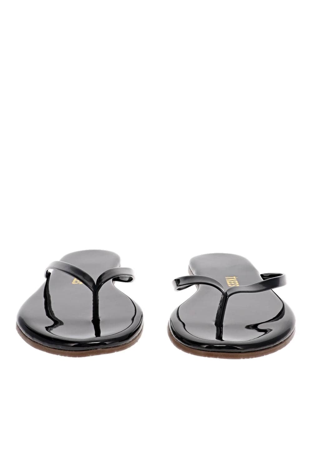 TKEES Glosses Licorice Patent Leather Sandal