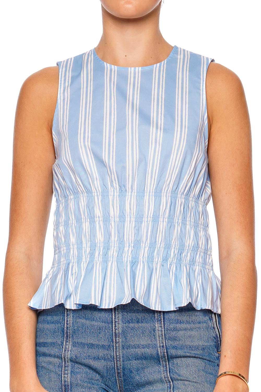 Staud Culver Ventura Stripe Sleeveless Top