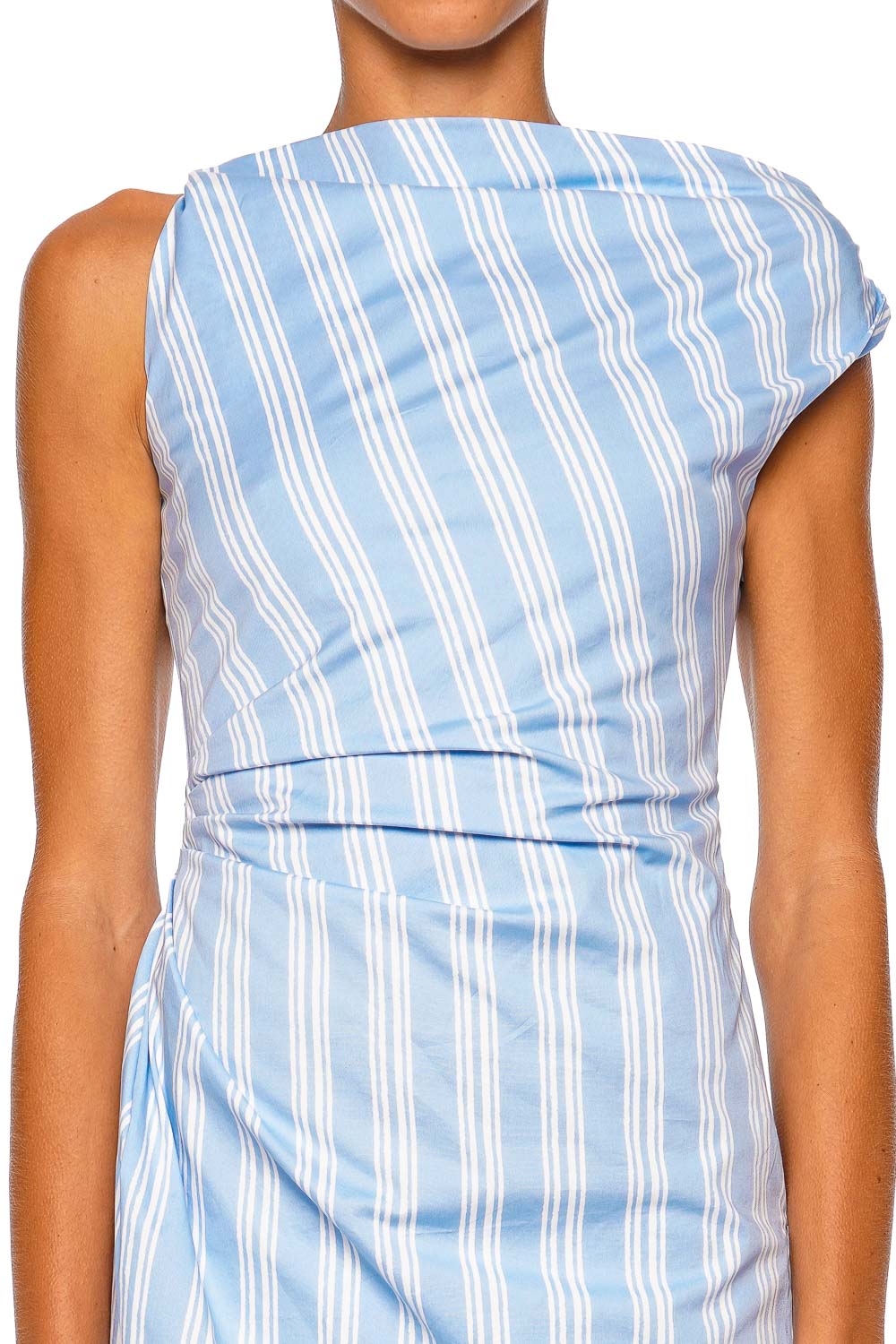 Callie Ventura Stripe Asymmetric Mini Dress