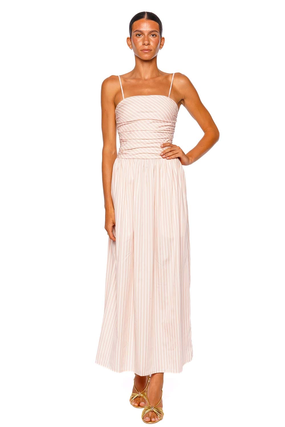 Faithfull The Brand Portlligat Peony White Strappy Maxi Dress