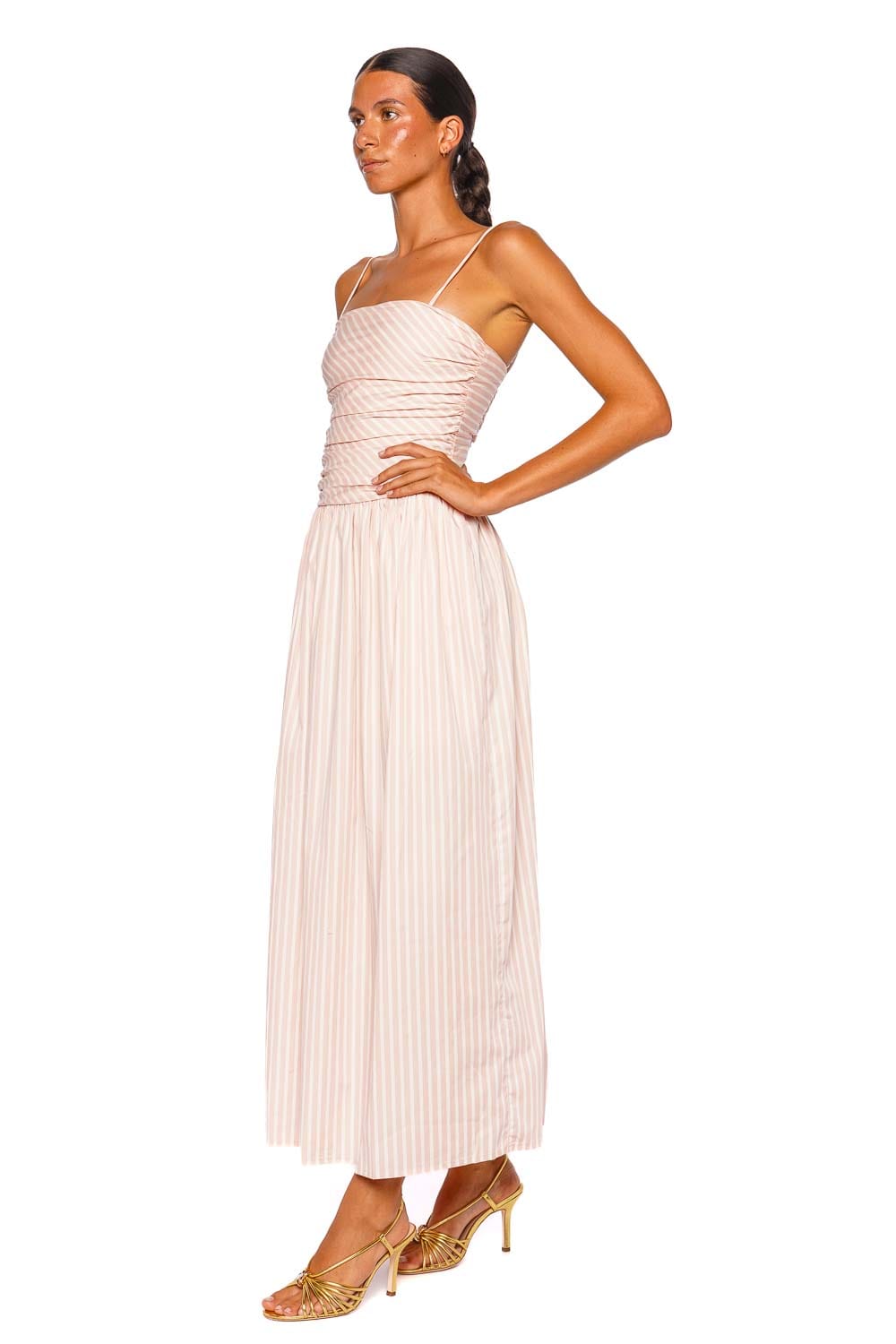 Faithfull The Brand Portlligat Peony White Strappy Maxi Dress