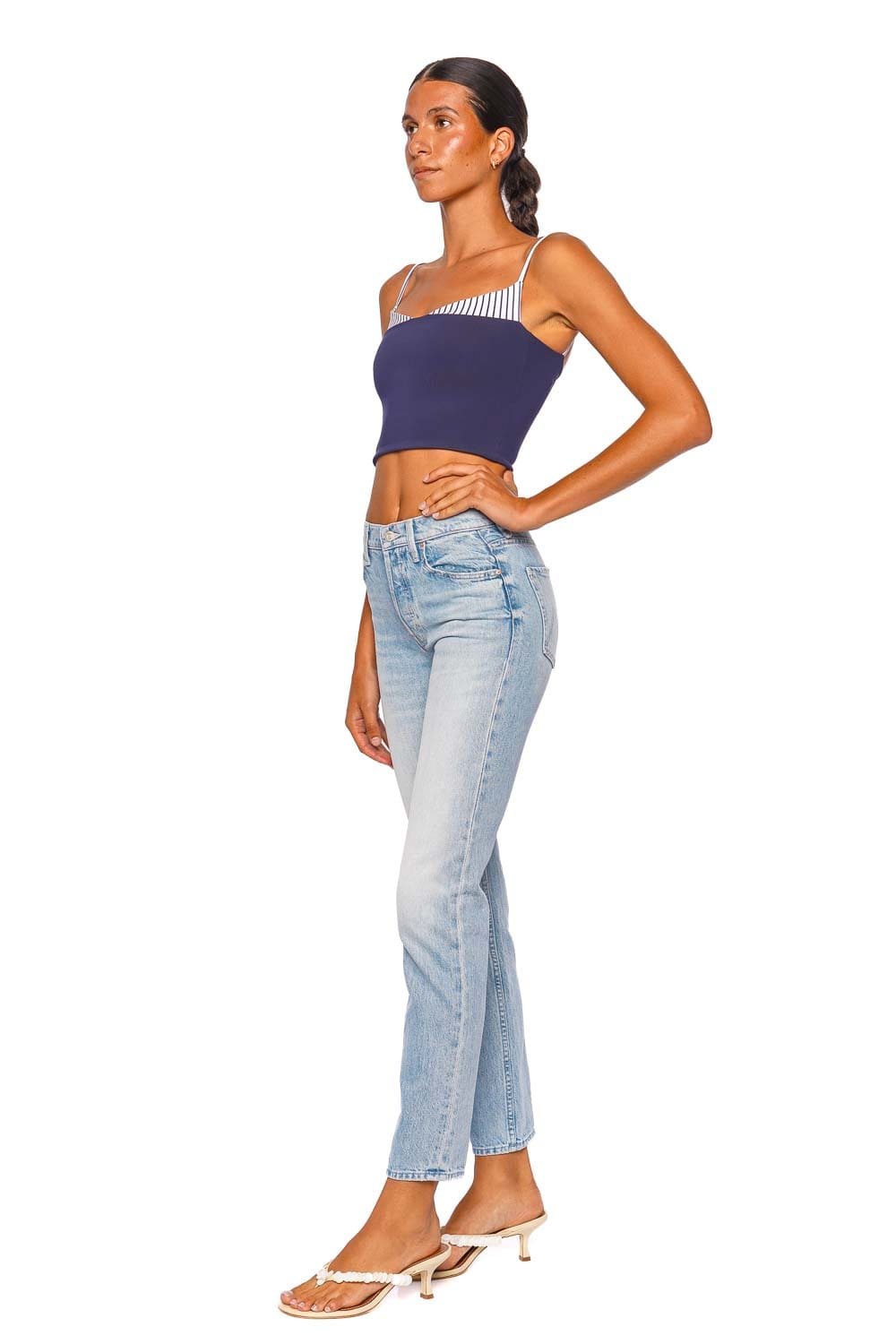 MOTHER Denim The Tomcat Skimp Head Rush Straight Leg Jeans Light Wash