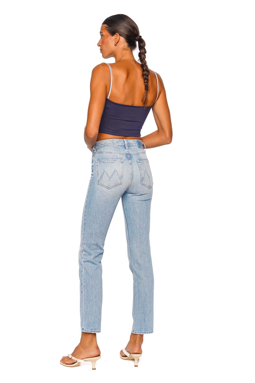 MOTHER Denim The Tomcat Skimp Head Rush Straight Leg Jeans Light Wash