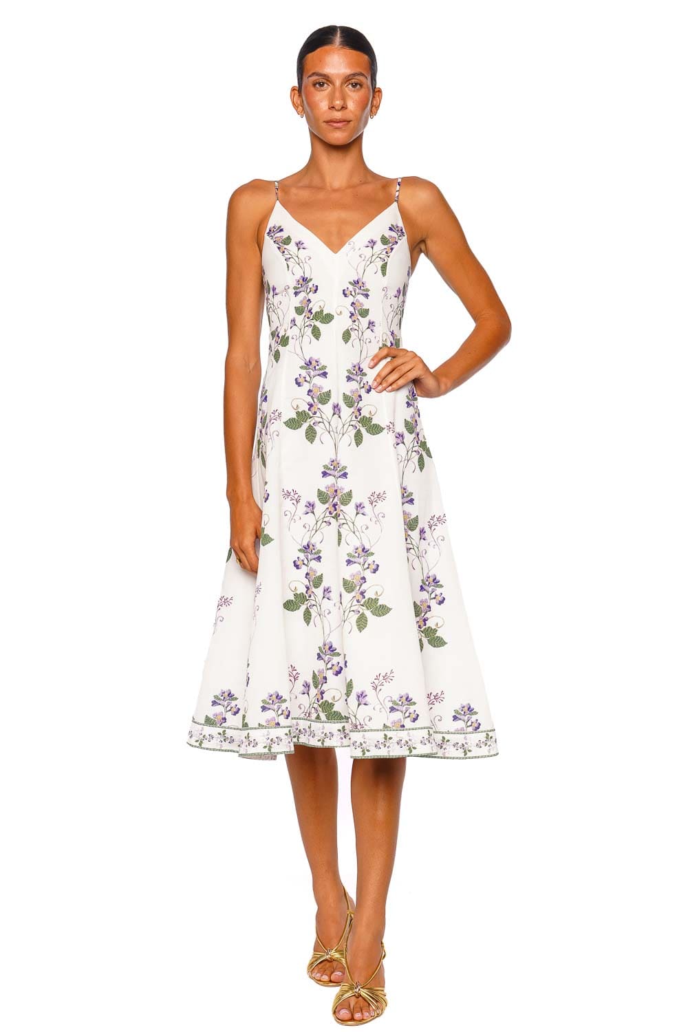 Roselight Lace Trim Bustier Picnic Midi Dress