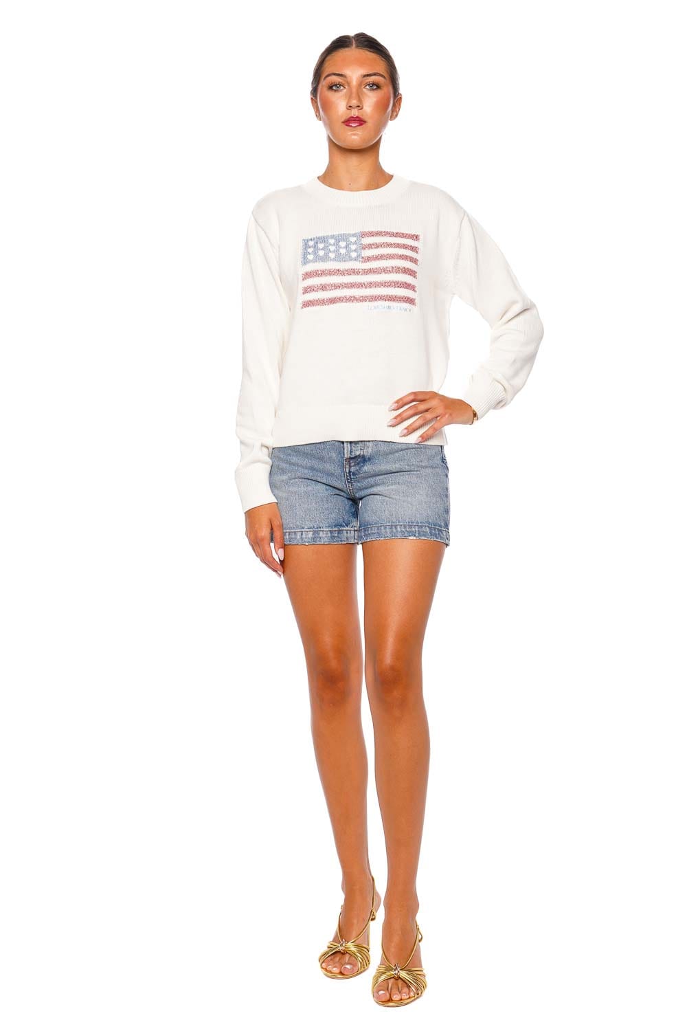 LoveShackFancy Ty Pullover Ivory Long Sleeve Sweater