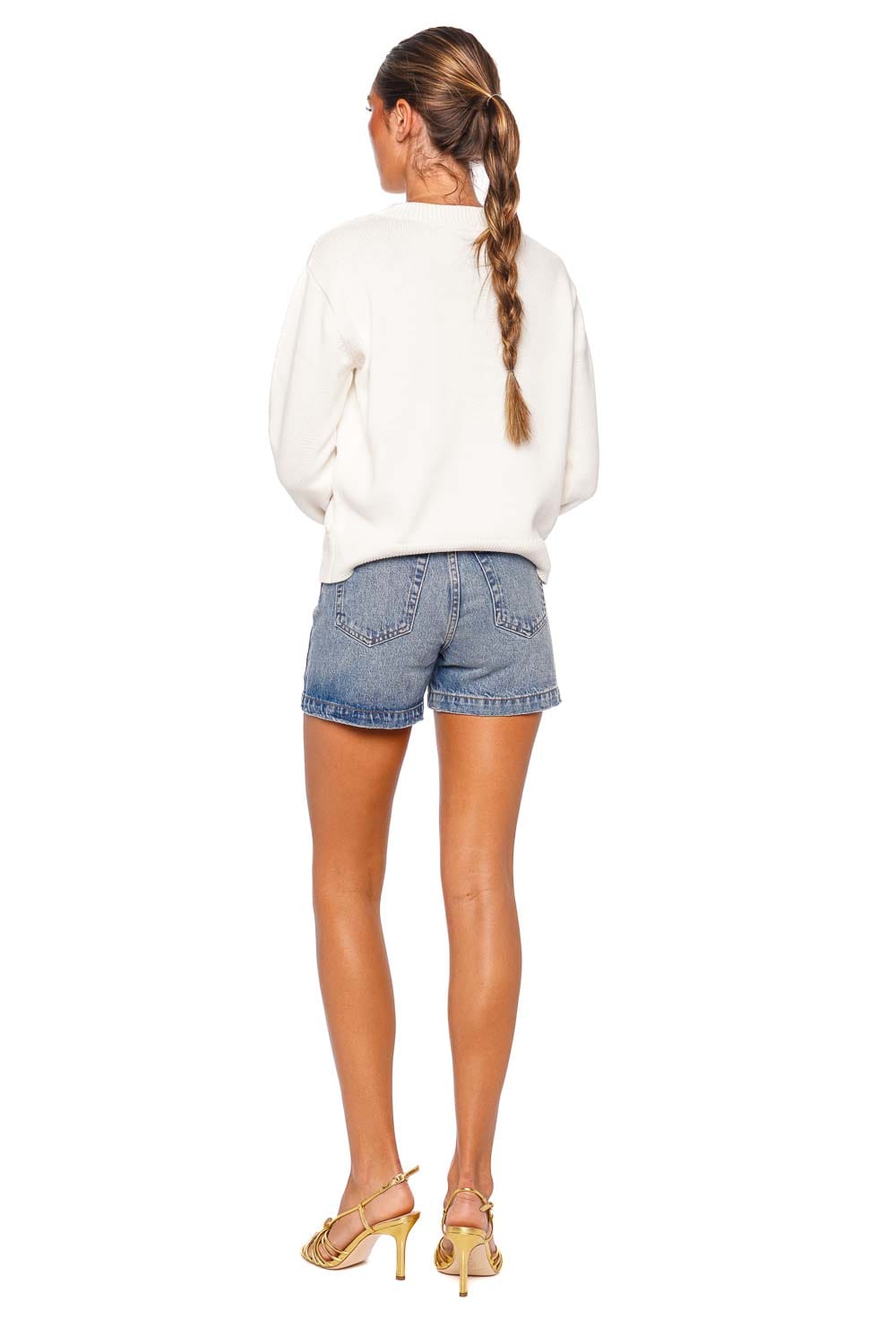LoveShackFancy Ty Pullover Ivory Long Sleeve Sweater