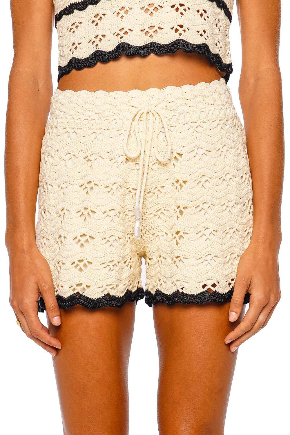 Aster Crochet Trim Drawstring Short