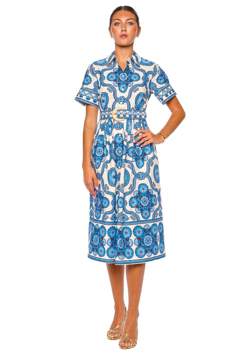 uo malena button down midi dress UO Malena Floral Button-Down Midi Dress