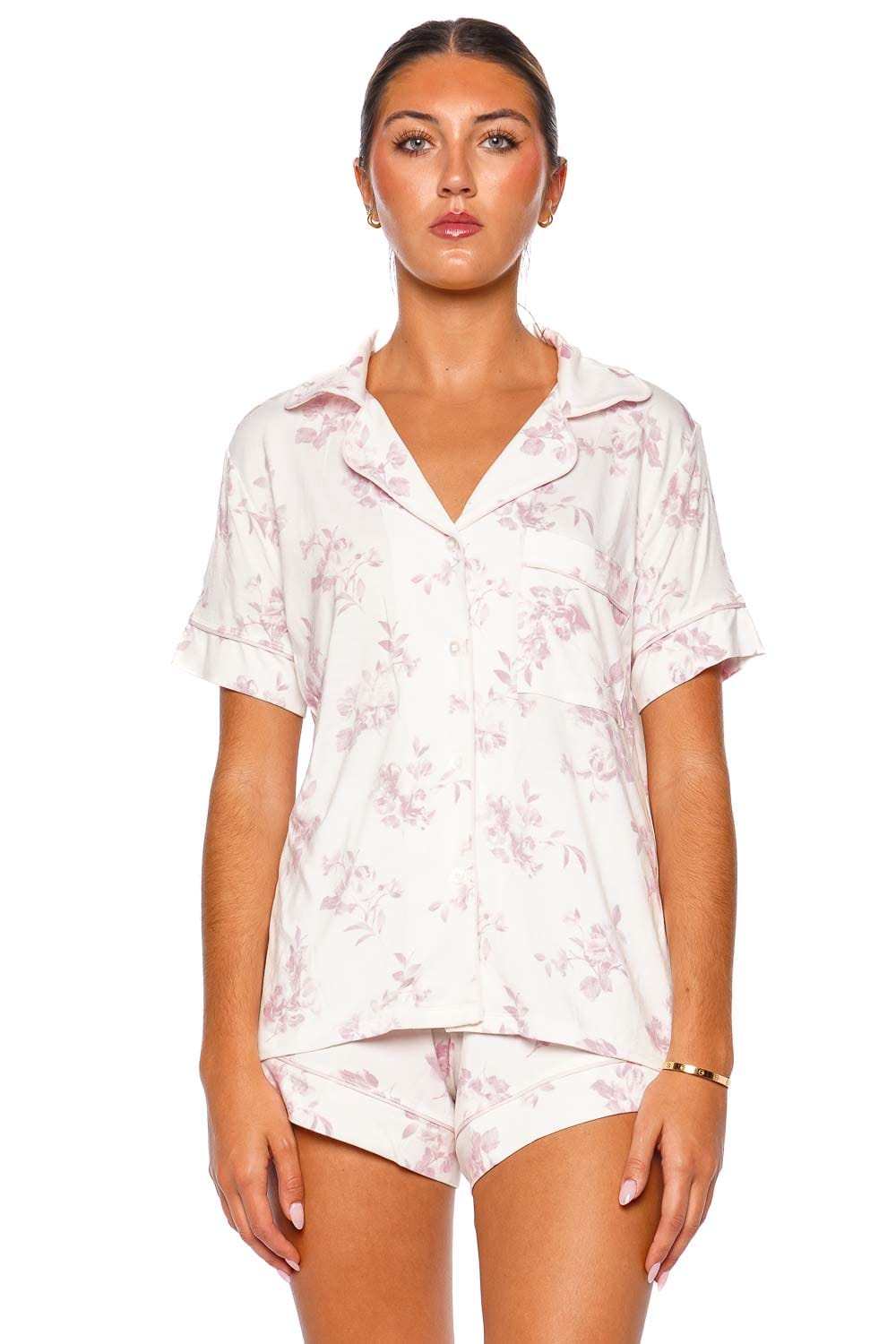 Eberjey Gisele Rose Garden Pajama Short Set